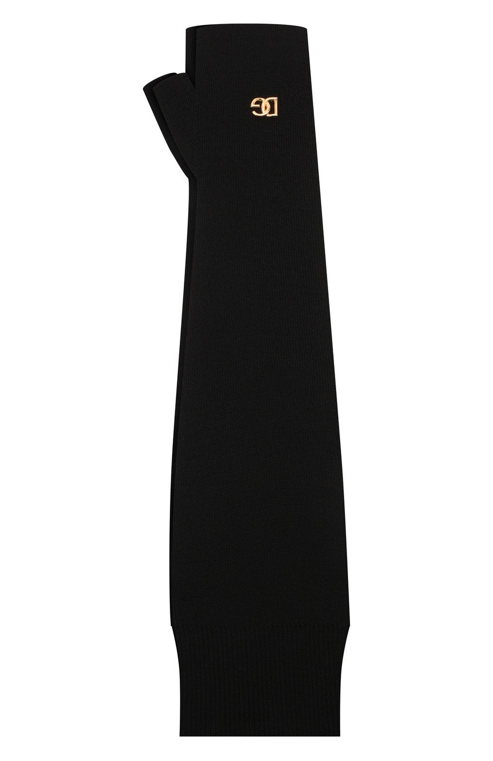 Мужские шерстяные митенки DOLCE & GABBANA черного цвета, арт. GXH28T/JBVL1 | Фото 1 (Материал: Текстиль, Шерсть; Кросс-КТ: Трикотаж)