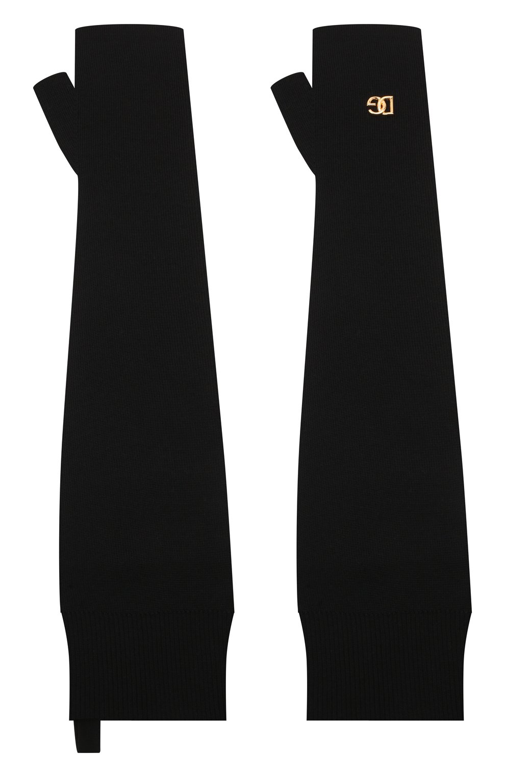 Мужские шерстяные митенки DOLCE & GABBANA черного цвета, арт. GXH28T/JBVL1 | Фото 3 (Материал: Текстиль, Шерсть; Кросс-КТ: Трикотаж)