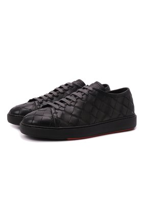 Мужские кожаные кеды SANTONI темно-серого цвета по цене 69950 руб., арт. MBCD21546NEARESLG62 | Фото 1 Мужские кожаные кеды SANTONI темно-серого цвета, арт. MBCD21546NEARESLG62 | Фото 1 (Материал внутренний: Натуральная кожа; Подошва: Массивная; Материал внешний: Кожа; Материал утеплителя: Без утеплителя; Стили: Классический; Длина стельки: 27,6, 28, 28,5, 28,9, 24,2, 24,7, 25,1, 25,5, 25,9, 26,4, 26,8, 27,2)