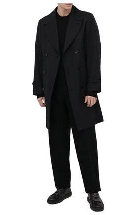 Мужские кожаные кеды SANTONI темно-серого цвета по цене 69950 руб., арт. MBCD21546NEARESLG62 | Фото 2 Мужские кожаные кеды SANTONI темно-серого цвета, арт. MBCD21546NEARESLG62 | Фото 2 (Материал внутренний: Натуральная кожа; Подошва: Массивная; Материал внешний: Кожа; Материал утеплителя: Без утеплителя; Стили: Классический; Длина стельки: 27,6, 28, 28,5, 28,9, 24,2, 24,7, 25,1, 25,5, 25,9, 26,4, 26,8, 27,2)