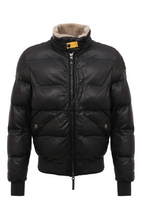 Мужской кожаный бомбер PARAJUMPERS темно-серого цвета по цене 95950 руб., арт. LE03/ALF LEATHER | Фото 1 Мужской кожаный бомбер PARAJUMPERS темно-серого цвета, арт. LE03/ALF LEATHER | Фото 1 (Рукава: Длинные; Длина (верхняя одежда): Короткие; Материал подклада: Синтетический материал; Кросс-КТ: Куртка; Мужское Кросс-КТ: Кожа и замша, пуховик-короткий; Принт: Без принта; Стили: Кэжуэл)