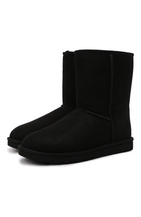 Мужские замшевые сапоги classic short UGG черного цвета по цене 19060 руб., арт. 5800_BLK | Фото 1 Мужские замшевые сапоги classic short UGG черного цвета, арт. 5800_BLK | Фото 1 (Материал утеплителя: Натуральный мех; Мужское Кросс-КТ: Сапоги-обувь, зимние сапоги; Материал внешний: Замша, Кожа; Подошва: Массивная)