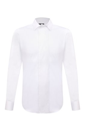 Мужская хлопковая сорочка GIORGIO ARMANI белого цвета по цене 72050 руб., арт. 9WGCCZSS/TZ069 | Фото 1 Мужская хлопковая сорочка GIORGIO ARMANI белого цвета, арт. 9WGCCZSS/TZ069 | Фото 1 (Рукава: Длинные; Материал внешний: Хлопок; Длина (для топов): Стандартные; Случай: Формальный; Принт: Однотонные; Стили: Классический; Рубашки М: Slim Fit; Манжеты: На пуговицах; Воротник: Кент)