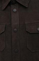 Мужская дубленка BRIONI коричневого цвета, арт. PCAD0L/08753 | Фото 5 (Рукава: Длинные; Материал внешний: Натуральный мех; Длина (верхняя одежда): Короткие; Стили: Кэжуэл)