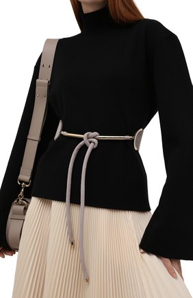 Женский кожаный пояс GIORGIO ARMANI светло-серого цвета по цене 142000 руб., арт. Y1I278/YQP9A | Фото 2 Женский кожаный пояс GIORGIO ARMANI светло-серого цвета, арт. Y1I278/YQP9A | Фото 2 (Материал: Натуральная кожа; Кросс-КТ: Широкие)