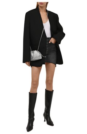 Женская джинсовая юбка BALENCIAGA серого цвета по цене 52750 руб., арт. 675236/TJW78 | Фото 2 Женская джинсовая юбка BALENCIAGA серого цвета, арт. 675236/TJW78 | Фото 2 (Материал внешний: Хлопок; Длина Ж (юбки, платья, шорты): Мини; Стили: Гламурный; Кросс-КТ: Деним; Женское Кросс-КТ: Юбка-одежда)