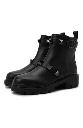 Женские кожаные ботинки roman stud VALENTINO черного цвета по цене 95700 руб., арт. WW0S0DC9/FYP | Фото 1 Женские кожаные ботинки roman stud VALENTINO черного цвета, арт. WW0S0DC9/FYP | Фото 1 (Каблук высота: Низкий; Материал внутренний: Натуральная кожа; Подошва: Платформа; Каблук тип: Устойчивый; Женское Кросс-КТ: Военные ботинки)