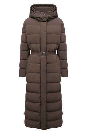 Женская пуховая куртка ADD коричневого цвета по цене 57750 руб., арт. 4AW629 | Фото 1 Женская пуховая куртка ADD коричневого цвета, арт. 4AW629 | Фото 1 (Длина (верхняя одежда): Длинные; Материал внешний: Синтетический материал; Материал подклада: Синтетический материал; Рукава: Длинные; Материал утеплителя: Пух и перо; Стили: Кэжуэл; Женское Кросс-КТ: Пуховик-куртка)
