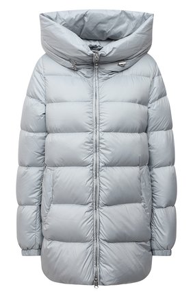 Женский пуховик ADD серо-голубого цвета по цене 58750 руб., арт. 4AW443 | Фото 1 Женский пуховик ADD серо-голубого цвета, арт. 4AW443 | Фото 1 (Материал утеплителя: Пух и перо; Рукава: Длинные; Материал внешний: Синтетический материал; Материал подклада: Синтетический материал; Длина (верхняя одежда): До середины бедра; Стили: Кэжуэл; Кросс-КТ: Пуховик)