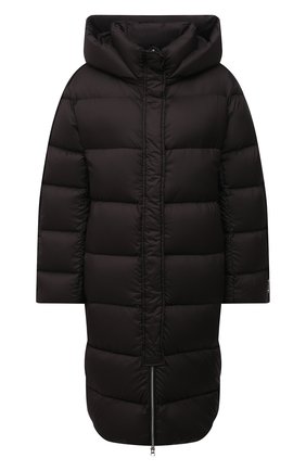 Женский пуховик ADD черного цвета по цене 62600 руб., арт. 4AW442 | Фото 1 Женский пуховик ADD черного цвета, арт. 4AW442 | Фото 1 (Материал утеплителя: Пух и перо; Длина (верхняя одежда): До колена; Рукава: Длинные; Материал подклада: Синтетический материал; Материал внешний: Синтетический материал; Стили: Кэжуэл; Женское Кросс-КТ: Пуховик-куртка)