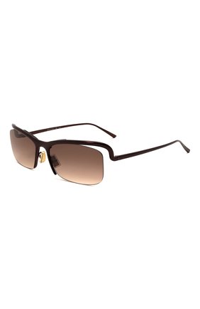 Женские солнцезащитные очки BOTTEGA VENETA коричневого цвета, арт. 668021/V4450 | Фото 1 (Материал: Металл; Тип очков: С/з; Оптика Гендер: оптика-женское; Очки форма: Прямоугольные)