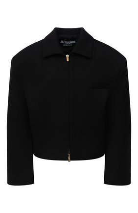 Женский шерстяной жакет JACQUEMUS черного цвета по цене 61600 руб., арт. 213C0003-1330 | Фото 1 Женский шерстяной жакет JACQUEMUS черного цвета, арт. 213C0003-1330 | Фото 1 (Рукава: Длинные; Длина (для топов): Стандартные; Материал подклада: Хлопок; Материал внешний: Шерсть; Стили: Минимализм; Случай: Повседневный; 1-2-бортные: Однобортные; Женское Кросс-КТ: Жакет-одежда)