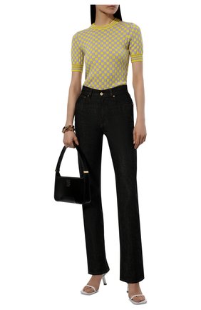 Женские джинсы JACQUEMUS темно-синего цвета по цене 29500 руб., арт. 213DE001-1400 | Фото 2 Женские джинсы JACQUEMUS темно-синего цвета, арт. 213DE001-1400 | Фото 2 (Материал внешний: Хлопок, Деним; Длина (брюки, джинсы): Стандартные; Стили: Минимализм; Кросс-КТ: Деним; Силуэт Ж (брюки и джинсы): Расклешенные)