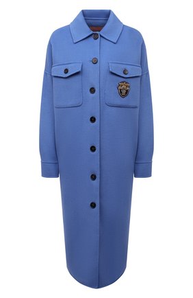 Женское шерстяное пальто ERMANNO FIRENZE голубого цвета по цене 91950 руб., арт. D39ET CP07VIN | Фото 1 Женское шерстяное пальто ERMANNO FIRENZE голубого цвета, арт. D39ET CP07VIN | Фото 1 (Рукава: Длинные; Материал внешний: Шерсть; Длина (верхняя одежда): Длинные; Стили: Кэжуэл; 1-2-бортные: Однобортные)
