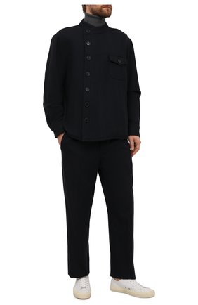 Мужской шерстяной пиджак GIORGIO ARMANI темно-синего цвета по цене 199500 руб., арт. 1WGGG0PV/T02SP | Фото 2 Мужской шерстяной пиджак GIORGIO ARMANI темно-синего цвета, арт. 1WGGG0PV/T02SP | Фото 2 (Материал подклада: Синтетический материал; Рукава: Длинные; Длина (для топов): Стандартные; Материал внешний: Шерсть; 1-2-бортные: Однобортные; Пиджаки М: Прямой; Случай: Повседневный; Стили: Кэжуэл)