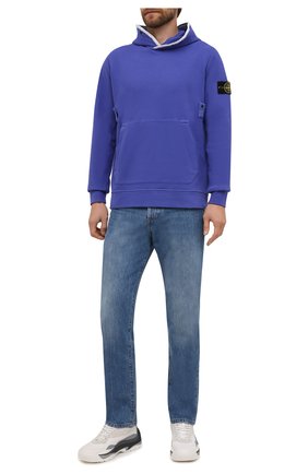 Мужской хлопковое худи STONE ISLAND синего цвета по цене 29950 руб., арт. 751560620 | Фото 2 Мужской хлопковое худи STONE ISLAND синего цвета, арт. 751560620 | Фото 2 (Материал внешний: Хлопок; Мужское Кросс-КТ: Худи-одежда; Принт: Без принта; Стили: Спорт-шик; Рукава: Длинные; Длина (для топов): Стандартные)
