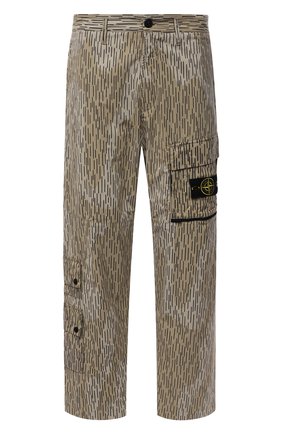 Мужские брюки STONE ISLAND бежевого цвета, арт. 7515306E2 | Фото 1 (Материал внешний: Синтетический материал; Материал подклада: Хлопок; Случай: Повседневный; Стили: Милитари; Длина (брюки, джинсы): Стандартные)