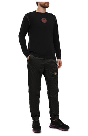 Мужская хлопковый лонгслив STONE ISLAND черного цвета по цене 15100 руб., арт. 751520793 | Фото 2 Мужская хлопковый лонгслив STONE ISLAND черного цвета, арт. 751520793 | Фото 2 (Материал внешний: Хлопок; Длина (для топов): Стандартные; Рукава: Длинные; Стили: Кэжуэл; Принт: С принтом)