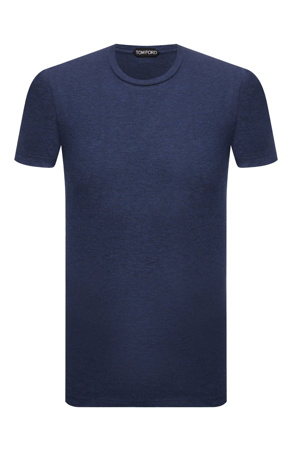 Мужская футболка из вискозы TOM FORD синего цвета, арт. BY278/TFJ209 | Фото 1 (Принт: Без принта; Рукава: Короткие; Длина (для топов): Стандартные; Материал внешний: Вискоза; Стили: Кэжуэл)