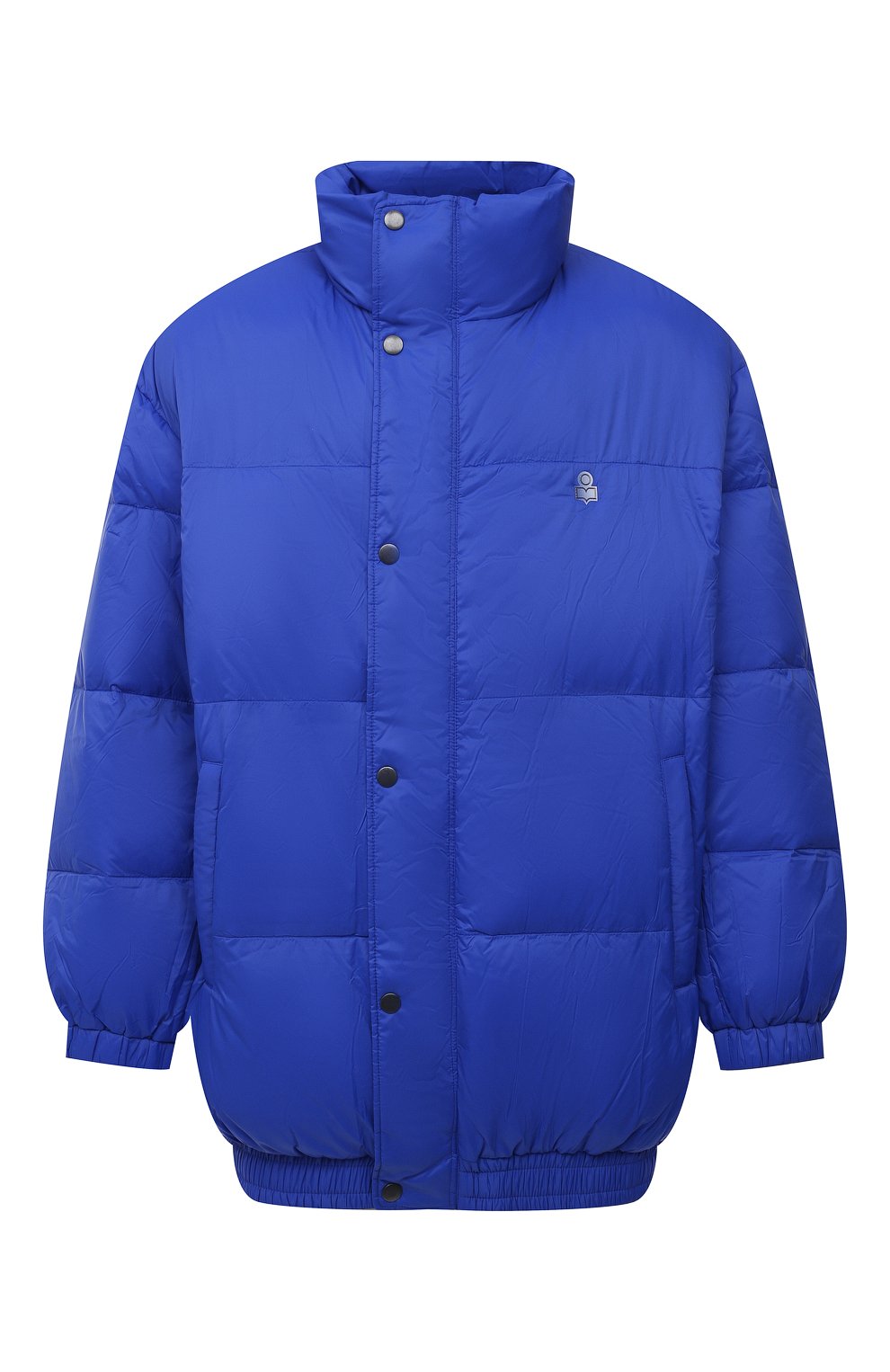 Мужская утепленная куртка ISABEL MARANT синего цвета, арт. MA1032-21A002H/DILYAM | Фото 1 (Кросс-КТ: Куртка; Рукава: Длинные; Длина (верхняя одежда): До середины бедра; Материал внешний: Синтетический материал; Мужское Кросс-КТ: утепленные куртки; Материал подклада: Синтетический материал; Стили: Минимализм)