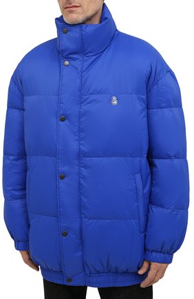 Мужская утепленная куртка ISABEL MARANT синего цвета, арт. MA1032-21A002H/DILYAM | Фото 3 (Кросс-КТ: Куртка; Рукава: Длинные; Длина (верхняя одежда): До середины бедра; Материал внешний: Синтетический материал; Мужское Кросс-КТ: утепленные куртки; Материал подклада: Синтетический материал; Стили: Минимализм)