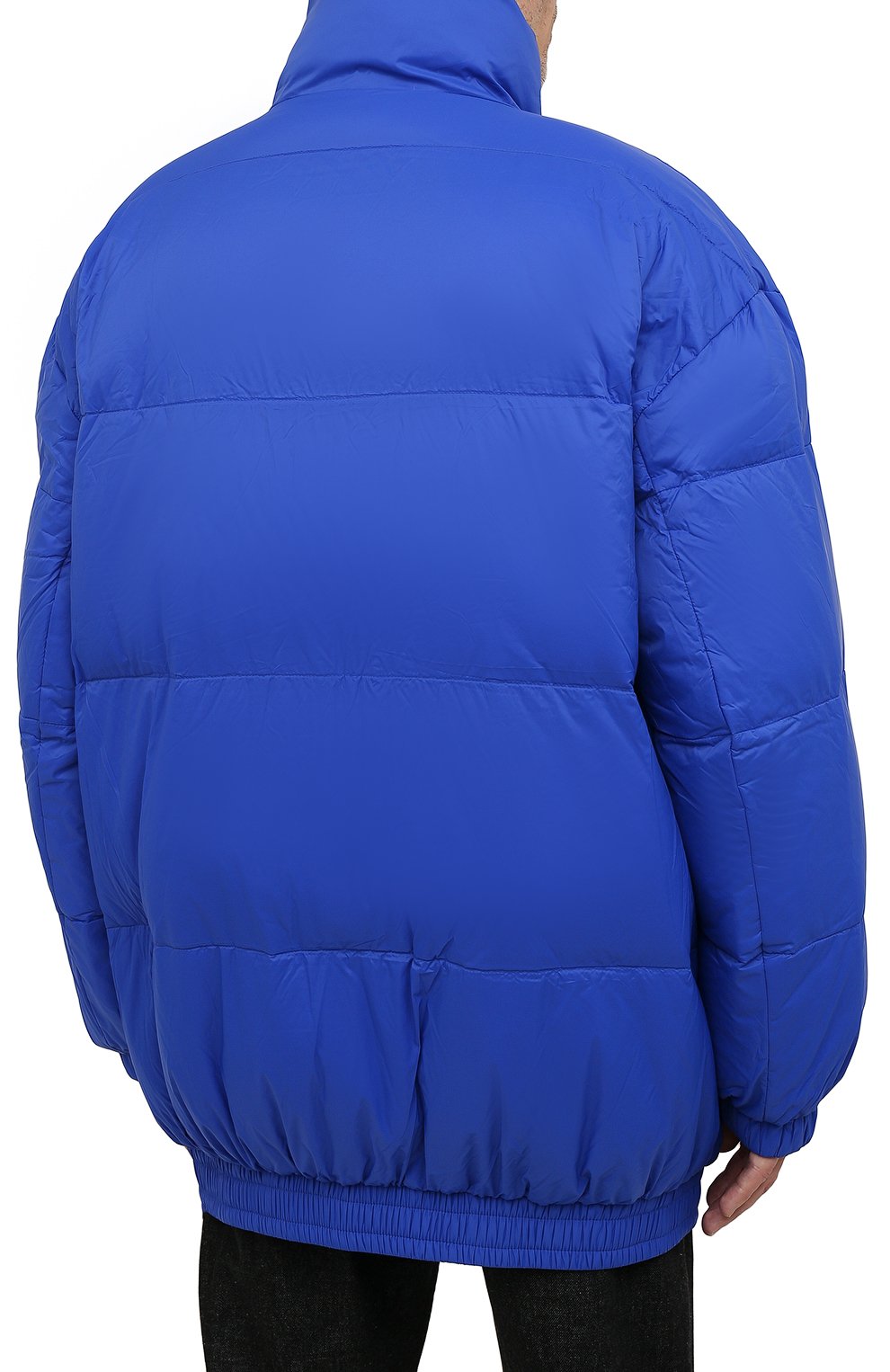 Мужская утепленная куртка ISABEL MARANT синего цвета, арт. MA1032-21A002H/DILYAM | Фото 4 (Кросс-КТ: Куртка; Рукава: Длинные; Длина (верхняя одежда): До середины бедра; Материал внешний: Синтетический материал; Мужское Кросс-КТ: утепленные куртки; Материал подклада: Синтетический материал; Стили: Минимализм)