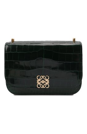 Женская сумка goya из кожи крокодила LOEWE темно-зеленого цвета по цене 1215000 руб., арт. A896N09X03/CP0R | Фото 1 Женская сумка goya из кожи крокодила LOEWE темно-зеленого цвета, арт. A896N09X03/CP0R | Фото 1 (Размер: mini; Ремень/цепочка: На ремешке; Сумки-технические: Сумки через плечо)