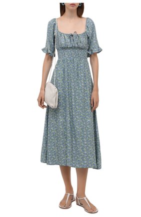 Женское платье из вискозы FAITHFULL THE BRAND голубого цвета по цене 26800 руб., арт. FF1642-LGF | Фото 2 Женское платье из вискозы FAITHFULL THE BRAND голубого цвета, арт. FF1642-LGF | Фото 2 (Материал внешний: Вискоза; Материал подклада: Вискоза; Рукава: 3/4; Длина Ж (юбки, платья, шорты): Миди; Женское Кросс-КТ: Платье-одежда, Платье-пляжная одежда; Случай: Повседневный; Стили: Бохо)