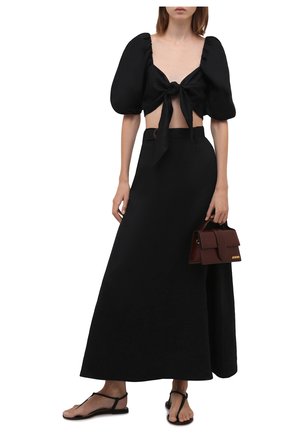 Женская льняная юбка FAITHFULL THE BRAND черного цвета по цене 32200 руб., арт. FF1671-BLK | Фото 2 Женская льняная юбка FAITHFULL THE BRAND черного цвета, арт. FF1671-BLK | Фото 2 (Материал подклада: Вискоза; Длина Ж (юбки, платья, шорты): Макси; Материал внешний: Лен; Женское Кросс-КТ: Юбка-одежда, Юбка-пляжная одежда; Стили: Бохо)