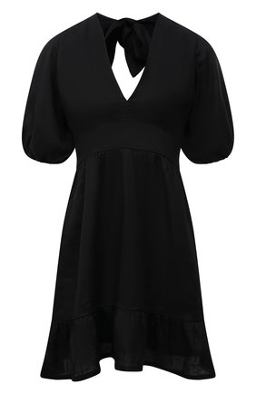 Женское льняное платье FAITHFULL THE BRAND черного цвета по цене 29250 руб., арт. FF1953-BLK | Фото 1 Женское льняное платье FAITHFULL THE BRAND черного цвета, арт. FF1953-BLK | Фото 1 (Материал подклада: Вискоза; Длина Ж (юбки, платья, шорты): Мини; Материал внешний: Лен; Рукава: 3/4; Женское Кросс-КТ: Платье-одежда; Случай: Повседневный; Стили: Бохо)