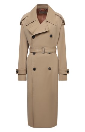 Женский тренч DRIES VAN NOTEN бежевого цвета по цене 135000 руб., арт. 212-010259-3298 | Фото 1 Женский тренч DRIES VAN NOTEN бежевого цвета, арт. 212-010259-3298 | Фото 1 (Материал подклада: Хлопок; Рукава: Длинные; Материал внешний: Синтетический материал, Хлопок; Длина (верхняя одежда): Длинные; Стили: Кэжуэл)