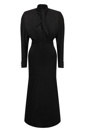 Женское шерстяное платье ISABEL MARANT темно-серого цвета по цене 85250 руб., арт. R02092-21H056I/LENAZU | Фото 1 Женское шерстяное платье ISABEL MARANT темно-серого цвета, арт. R02092-21H056I/LENAZU | Фото 1 (Материал внешний: Шерсть; Рукава: Длинные; Длина Ж (юбки, платья, шорты): Миди; Женское Кросс-КТ: Платье-одежда; Случай: Вечерний; Стили: Романтичный)