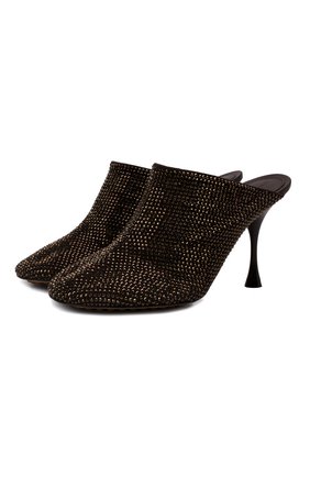Женские кожаные мюли dot BOTTEGA VENETA темно-коричневого цвета по цене 137000 руб., арт. 667181/V15G1 | Фото 1 Женские кожаные мюли dot BOTTEGA VENETA темно-коричневого цвета, арт. 667181/V15G1 | Фото 1 (Материал внутренний: Натуральная кожа; Каблук тип: Шпилька; Каблук высота: Высокий; Подошва: Плоская)