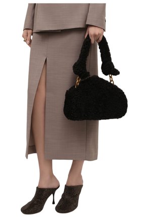 Женские кожаные мюли dot BOTTEGA VENETA темно-коричневого цвета по цене 137000 руб., арт. 667181/V15G1 | Фото 2 Женские кожаные мюли dot BOTTEGA VENETA темно-коричневого цвета, арт. 667181/V15G1 | Фото 2 (Материал внутренний: Натуральная кожа; Каблук тип: Шпилька; Каблук высота: Высокий; Подошва: Плоская)