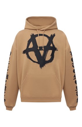 Мужской хлопковое худи VETEMENTS бежевого цвета по цене 103000 руб., арт. UE52TR460A 1601/M | Фото 1 Мужской хлопковое худи VETEMENTS бежевого цвета, арт. UE52TR460A 1601/M | Фото 1 (Рукава: Длинные; Материал внешний: Хлопок; Длина (для топов): Стандартные; Мужское Кросс-КТ: Худи-одежда; Принт: С принтом; Стили: Спорт-шик)