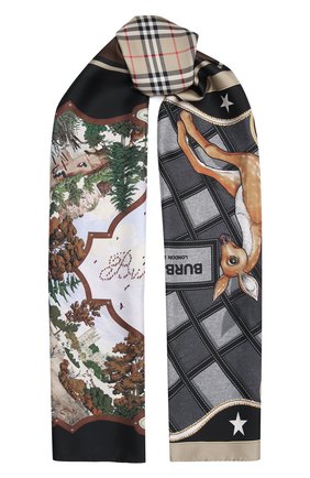 Женский шелковый платок BURBERRY коричневого цвета по цене 35700 руб., арт. 8045972 | Фото 1 Женский шелковый платок BURBERRY коричневого цвета, арт. 8045972 | Фото 1 (Материал: Шелк, Текстиль; Принт: С принтом)