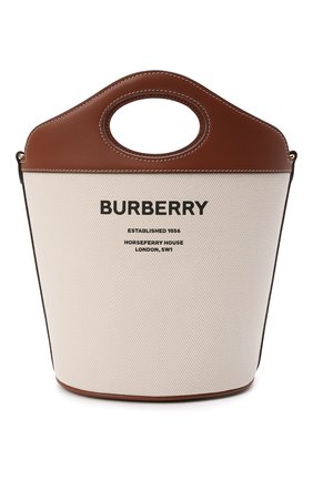 Женская сумка pocket BURBERRY светло-коричневого цвета по цене 90300 руб., арт. 8046242 | Фото 1 Женская сумка pocket BURBERRY светло-коричневого цвета, арт. 8046242 | Фото 1 (Ремень/цепочка: На ремешке; Размер: small; Материал: Текстиль; Сумки-технические: Сумки top-handle, Сумки через плечо)