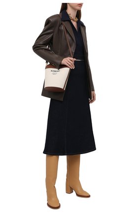 Женская сумка pocket BURBERRY светло-коричневого цвета по цене 90300 руб., арт. 8046242 | Фото 3 Женская сумка pocket BURBERRY светло-коричневого цвета, арт. 8046242 | Фото 3 (Сумки-технические: Сумки через плечо, Сумки top-handle; Ремень/цепочка: На ремешке; Материал: Текстиль; Размер: small)
