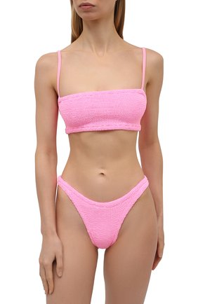 Женский раздельный купальник HUNZA G розового цвета по цене 13750 руб., арт. GIGI BIKINI CRINKLE | Фото 2 Женский раздельный купальник HUNZA G розового цвета, арт. GIGI BIKINI CRINKLE | Фото 2 (Материал внешний: Синтетический материал; Женское Кросс-КТ: Раздельные купальники)