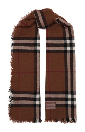 Мужской кашемировый шарф BURBERRY коричневого цвета по цене 49550 руб., арт. 8046213 | Фото 1 Мужской кашемировый шарф BURBERRY коричневого цвета, арт. 8046213 | Фото 1 (Материал: Кашемир, Шерсть; Кросс-КТ: кашемир)