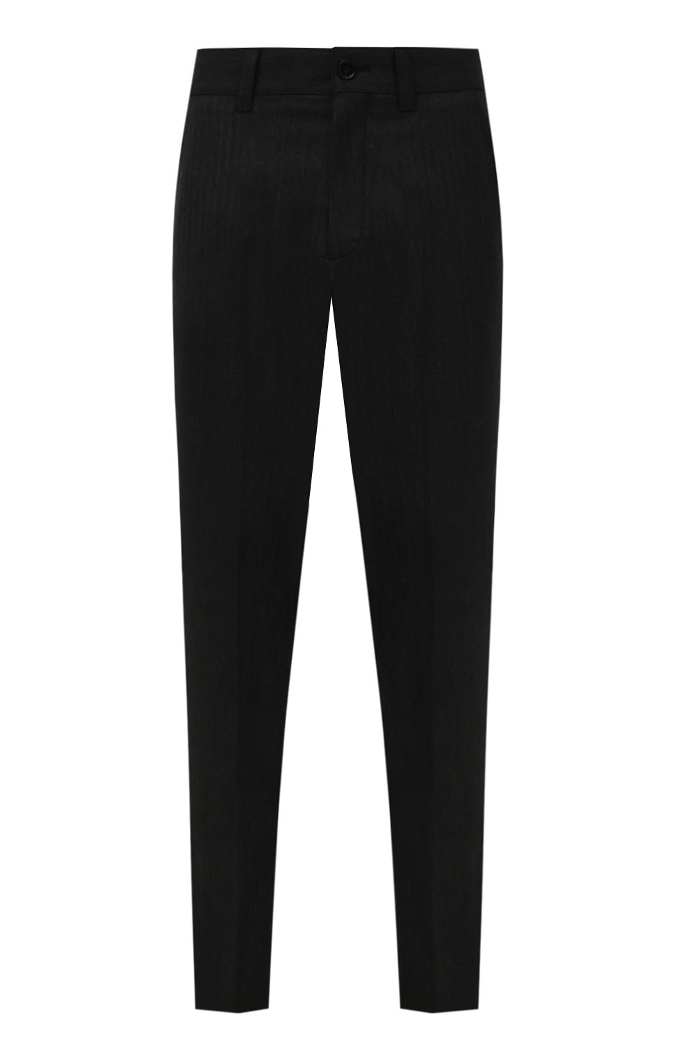 Мужские шерстяные брюки BURBERRY темно-серого цвета, арт. 8046203 | Фото 1 (Материал внешний: Шерсть; Длина (брюки, джинсы): Стандартные; Стили: Классический; Случай: Формальный)