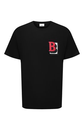 Мужская хлопковая футболка BURBERRY черного цвета, арт. 8045493 | Фото 1 (Материал внешний: Хлопок; Рукава: Короткие; Длина (для топов): Стандартные; Принт: С принтом; Стили: Кэжуэл)
