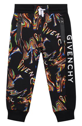 Детские хлопковые джоггеры GIVENCHY черного цвета по цене 26500 руб., арт. H04114 | Фото 1 Детские хлопковые джоггеры GIVENCHY черного цвета, арт. H04114 | Фото 1 (Материал внешний: Хлопок; Кросс-КТ НВ: Джоггеры)
