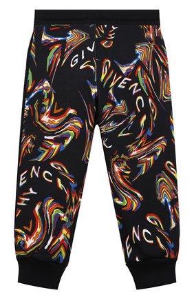 Детские хлопковые джоггеры GIVENCHY черного цвета по цене 26500 руб., арт. H04114 | Фото 2 Детские хлопковые джоггеры GIVENCHY черного цвета, арт. H04114 | Фото 2 (Материал внешний: Хлопок; Кросс-КТ НВ: Джоггеры)