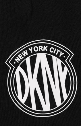 Детского шапка DKNY черного цвета по цене 5150 руб., арт. D31279 | Фото 3 Детского шапка DKNY черного цвета, арт. D31279 | Фото 3 (Материал: Текстиль, Синтетический материал, Хлопок)