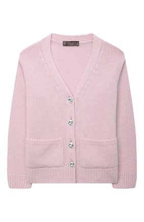 Детский кашемировый кардиган GIORGETTI CASHMERE розового цвета по цене 29650 руб., арт. MB1826/8A-14A | Фото 1 Детский кашемировый кардиган GIORGETTI CASHMERE розового цвета, арт. MB1826/8A-14A | Фото 1 (Материал внешний: Шерсть, Кашемир; Рукава: Длинные; Девочки Кросс-КТ: Кардиган-одежда; Ростовка одежда: 10 - 11 лет | 140 - 146см, 12 лет | 152 см, 13 - 15 лет | 158 см, 8 лет | 128 см)