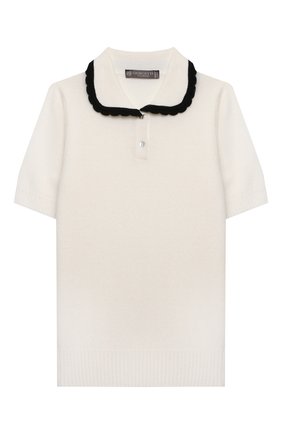 Детский кашемировый пуловер GIORGETTI CASHMERE кремвого цвета по цене 20600 руб., арт. MB1804/8A-14A | Фото 1 Детский кашемировый пуловер GIORGETTI CASHMERE кремвого цвета, арт. MB1804/8A-14A | Фото 1 (Материал внешний: Кашемир, Шерсть; Рукава: Короткие; Девочки Кросс-КТ: Пуловер-одежда; Ростовка одежда: 10 - 11 лет | 140 - 146см, 12 лет | 152 см, 13 - 15 лет | 158 см, 8 лет | 128 см)