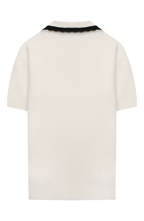 Детский кашемировый пуловер GIORGETTI CASHMERE кремвого цвета по цене 20600 руб., арт. MB1804/8A-14A | Фото 2 Детский кашемировый пуловер GIORGETTI CASHMERE кремвого цвета, арт. MB1804/8A-14A | Фото 2 (Материал внешний: Кашемир, Шерсть; Рукава: Короткие; Девочки Кросс-КТ: Пуловер-одежда; Ростовка одежда: 10 - 11 лет | 140 - 146см, 12 лет | 152 см, 13 - 15 лет | 158 см, 8 лет | 128 см)