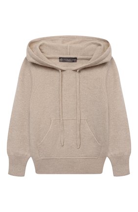 Детский кашемировое худи GIORGETTI CASHMERE бежевого цвета по цене 22850 руб., арт. MB1686/2A-6A | Фото 1 Детский кашемировое худи GIORGETTI CASHMERE бежевого цвета, арт. MB1686/2A-6A | Фото 1 (Рукава: Длинные; Материал внешний: Кашемир, Шерсть; Девочки Кросс-КТ: Худи-одежда; Ростовка одежда: 2 года | 92 см, 4 года | 104 см, 6 лет | 116 см)