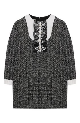 Детское твидовое платье DESIGNERS CAT черного цвета по цене 26200 руб., арт. 100000K01000955/4A-8A | Фото 1 Детское твидовое платье DESIGNERS CAT черного цвета, арт. 100000K01000955/4A-8A | Фото 1 (Материал внешний: Синтетический материал, Хлопок, Вискоза; Материал подклада: Хлопок; Рукава: Длинные; Случай: Вечерний)